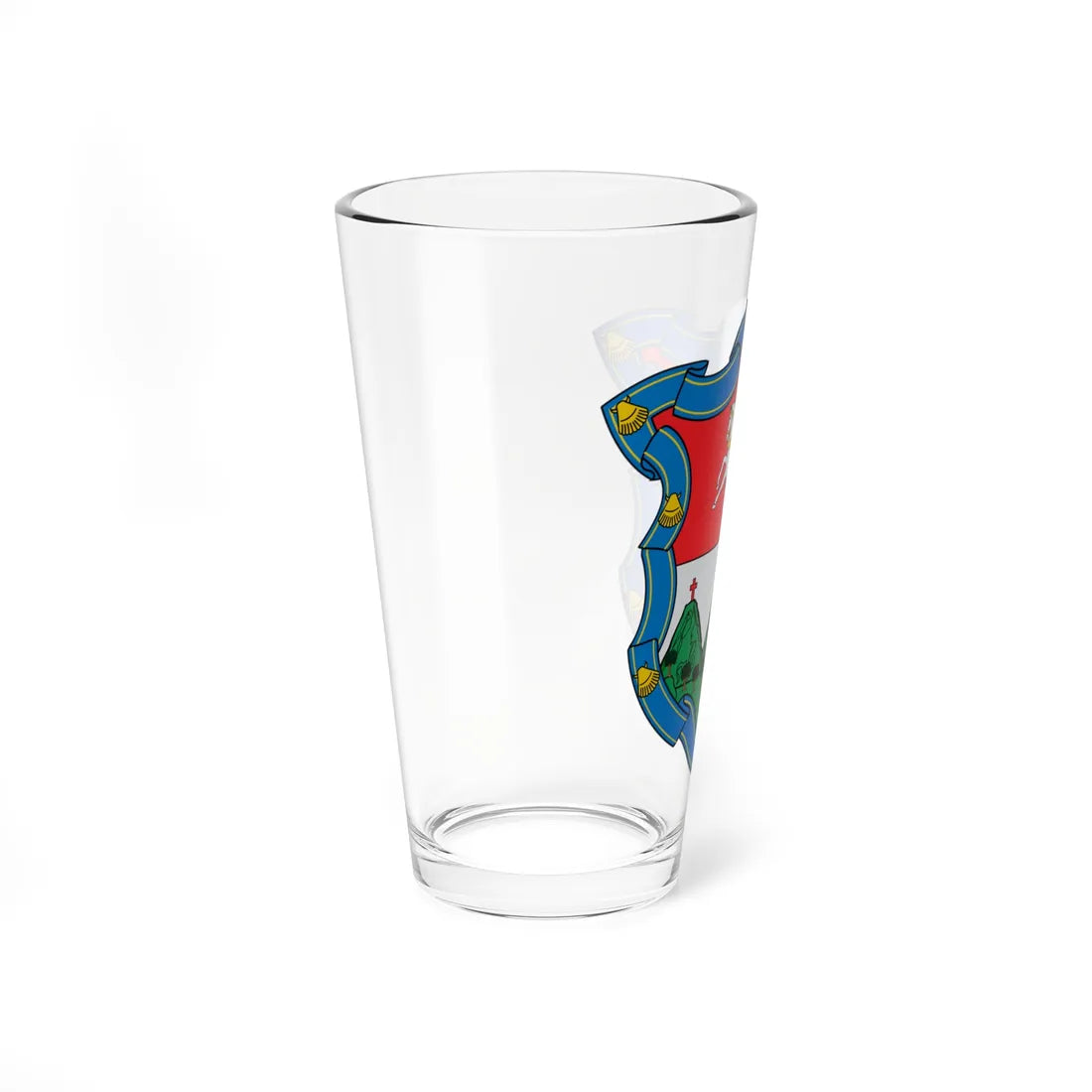 Escudo de la Ciudad de Guatemala (Guatemala) (Coat of Arms) Pint Glass 16oz - Go Mug Yourself