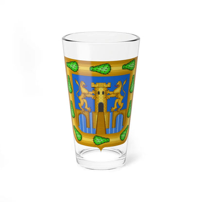 Escudo de la ciudad de México (Costa Rica) (Coat of Arms) Pint Glass 16oz 16oz - Go Mug Yourself
