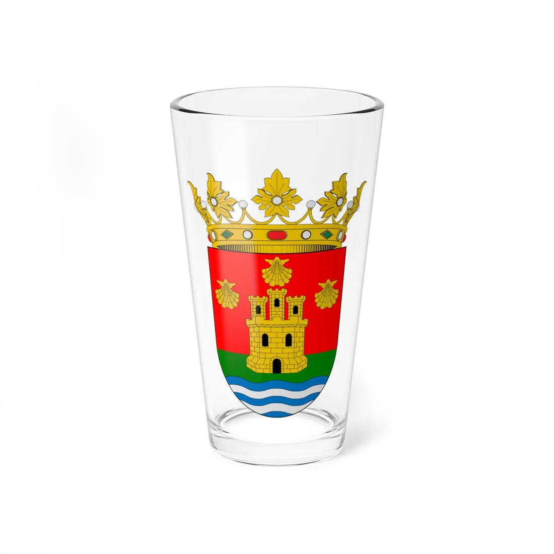 Escudo de la Ciudad de Santiago del Estero (Equatorial Guinea) (Coat of Arms) Pint Glass 16oz 16oz - Go Mug Yourself