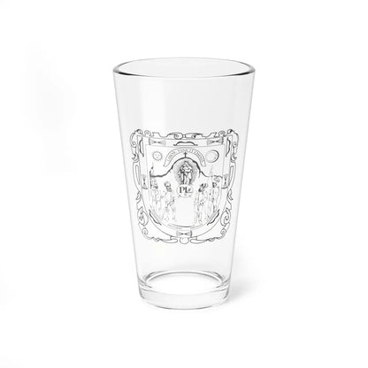 Escudo de la ciudad Zacatecas (Mexico) (Coat of Arms) Pint Glass 16oz 16oz - Go Mug Yourself