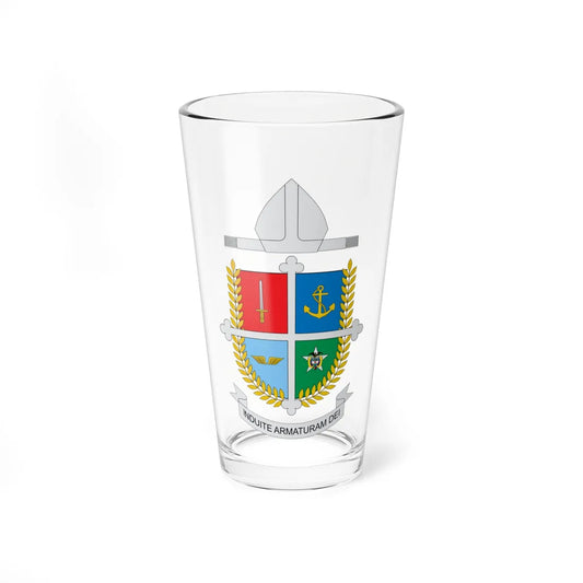 Escudo de la Diócesis Castrense de Colombia (Colombia) (Coat of Arms) Pint Glass 16oz 16oz - Go Mug Yourself