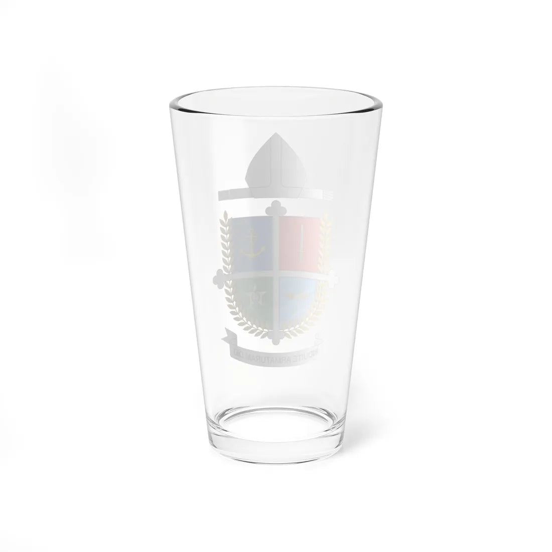 Escudo de la Diócesis Castrense de Colombia (Colombia) (Coat of Arms) Pint Glass 16oz - Go Mug Yourself