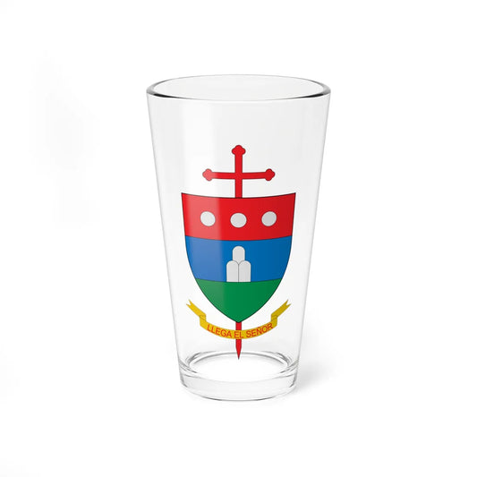 Escudo de la Diócesis de Arauca (Colombia) (Coat of Arms) Pint Glass 16oz 16oz - Go Mug Yourself