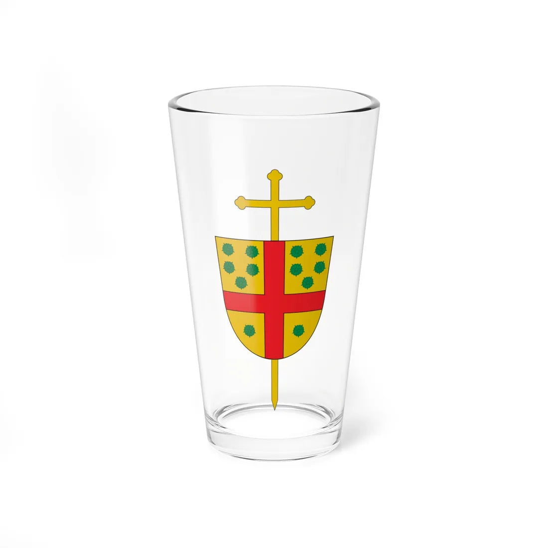 Escudo de la Diócesis de Buga (Colombia) (Coat of Arms) Pint Glass 16oz 16oz - Go Mug Yourself