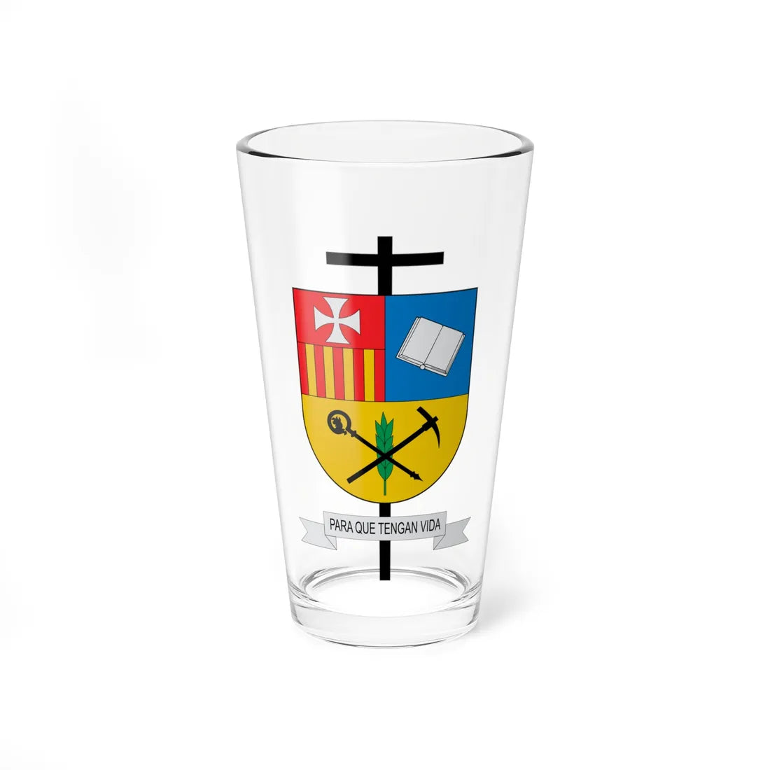 Escudo de la Diócesis de Caldas (Colombia) (Coat of Arms) Pint Glass 16oz 16oz - Go Mug Yourself