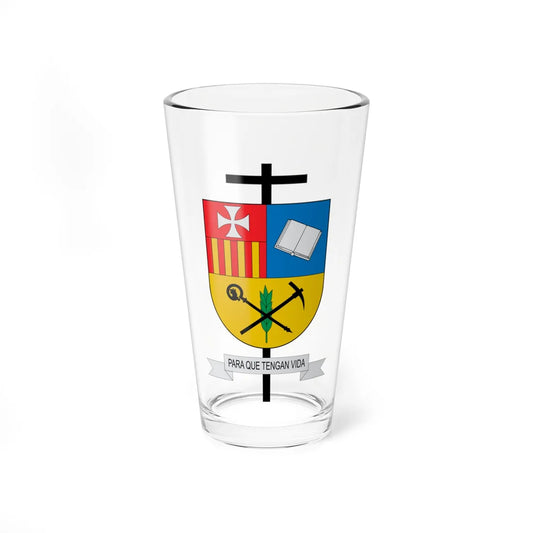 Escudo de la Diócesis de Caldas (Colombia) (Coat of Arms) Pint Glass 16oz 16oz - Go Mug Yourself