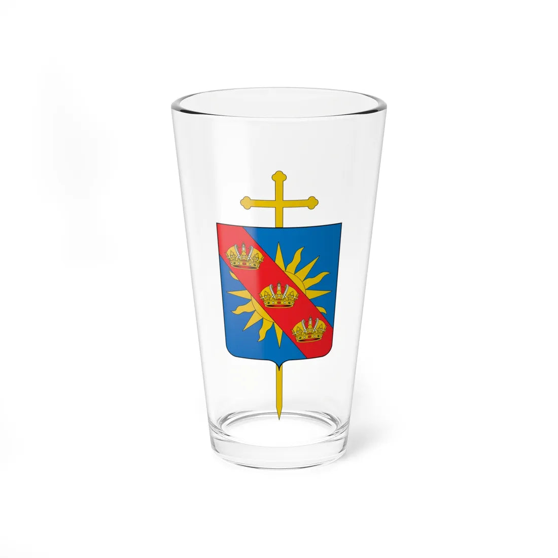 Escudo de la Diócesis de Cartago (Colombia) (Coat of Arms) Pint Glass 16oz 16oz - Go Mug Yourself