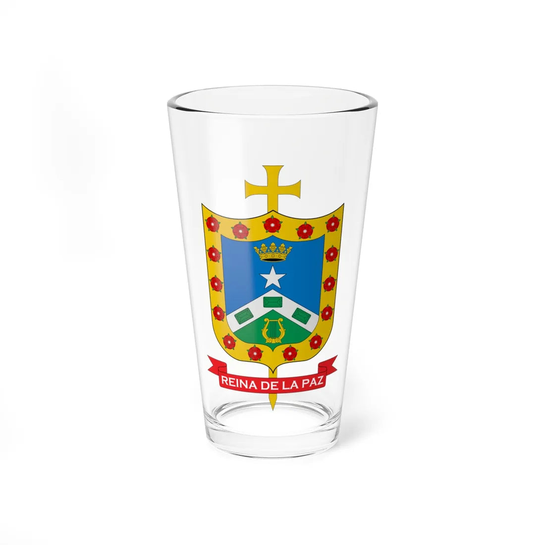 Escudo de la Diócesis de Chiquinquirá (Colombia) (Coat of Arms) Pint Glass 16oz 16oz - Go Mug Yourself