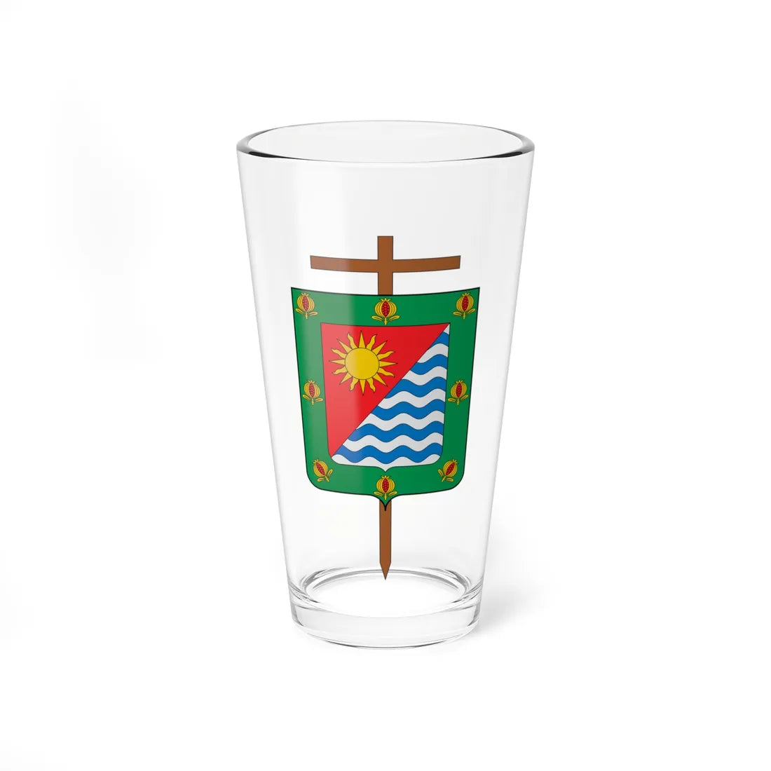 Escudo de la Diócesis de Engativá (Colombia) (Coat of Arms) Pint Glass 16oz 16oz - Go Mug Yourself