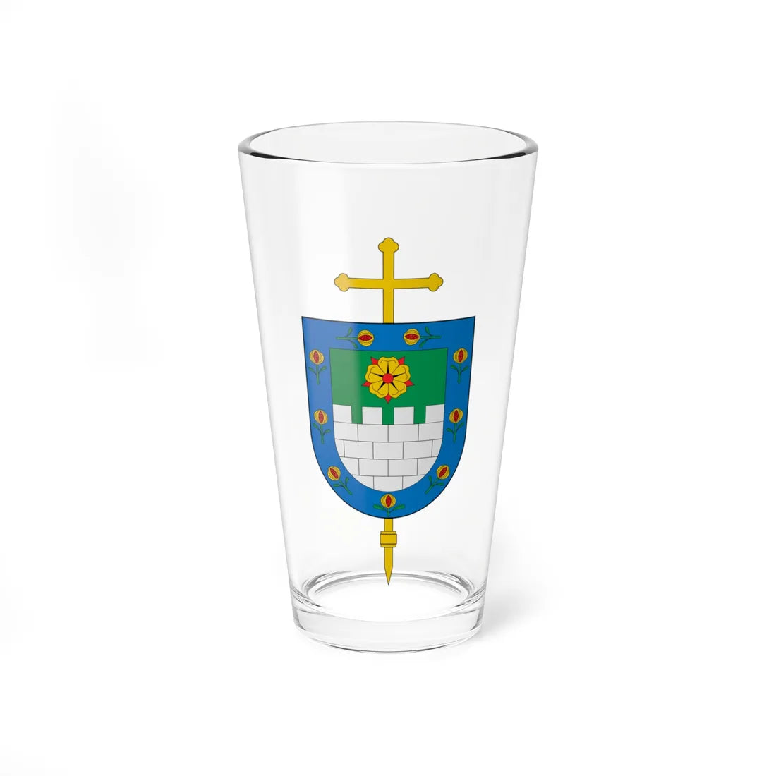 Escudo de la Diócesis de Facatativá (Colombia) (Coat of Arms) Pint Glass 16oz 16oz - Go Mug Yourself