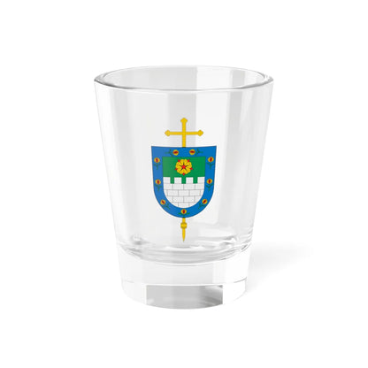 Escudo de la Diócesis de Facatativá (Colombia) (Coat of Arms) Shot Glass 1.5oz 1.5oz - Go Mug Yourself