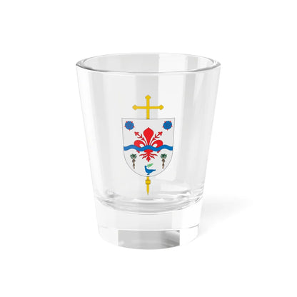 Escudo de la Diócesis de Florencia (Colombia) (Coat of Arms) Shot Glass 1.5oz 1.5oz - Go Mug Yourself