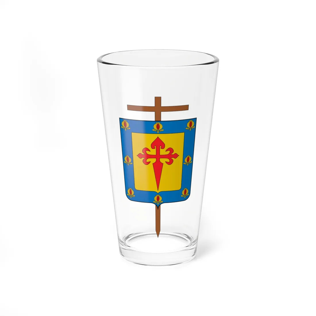 Escudo de la Diócesis de Fontibón (Colombia) (Coat of Arms) Pint Glass 16oz 16oz - Go Mug Yourself