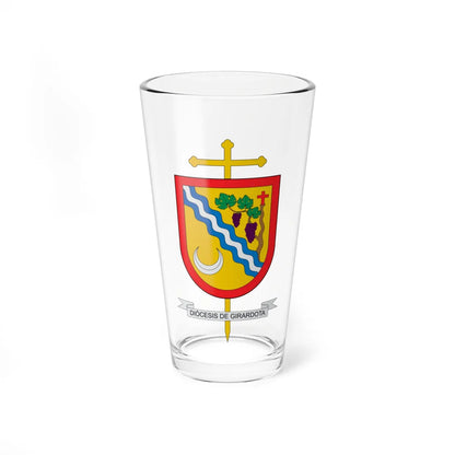 Escudo de la Diócesis de Girardota (Colombia) (Coat of Arms) Pint Glass 16oz 16oz - Go Mug Yourself