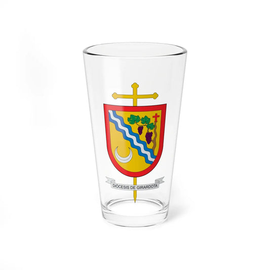 Escudo de la Diócesis de Girardota (Colombia) (Coat of Arms) Pint Glass 16oz 16oz - Go Mug Yourself