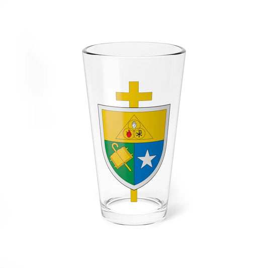 Escudo de la Diócesis de Granada Colombia (Colombia) (Coat of Arms) Pint Glass 16oz 16oz - Go Mug Yourself