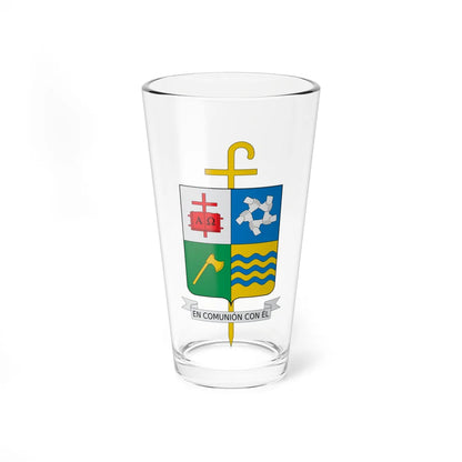 Escudo de la Diócesis de Granada en Colombia (Colombia) (Coat of Arms) Pint Glass 16oz 16oz - Go Mug Yourself