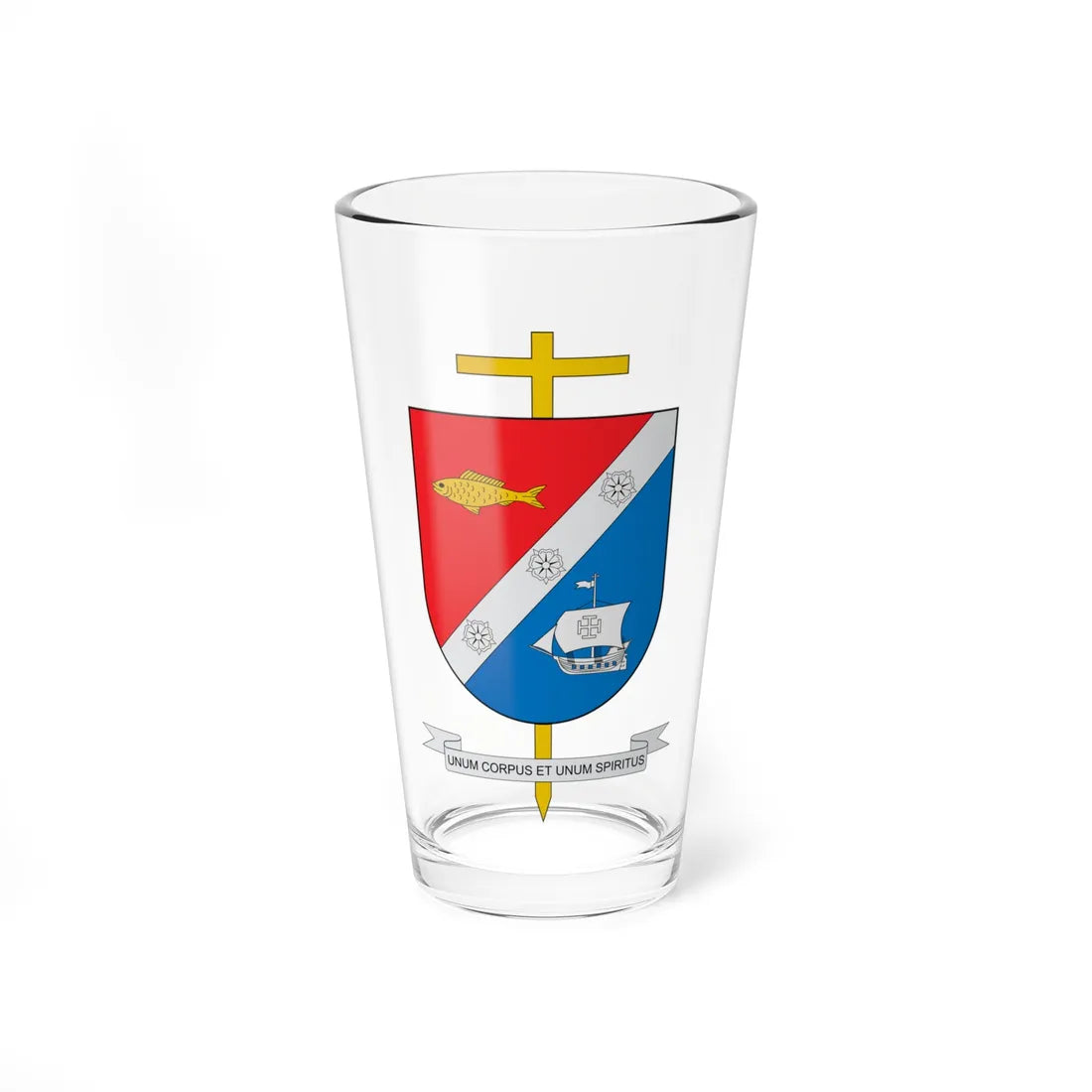 Escudo de la Diócesis de Ipiales (Colombia) (Coat of Arms) Pint Glass 16oz 16oz - Go Mug Yourself