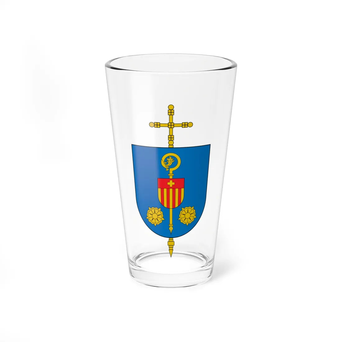 Escudo de la Diócesis de Jericó (Colombia) (Coat of Arms) Pint Glass 16oz 16oz - Go Mug Yourself