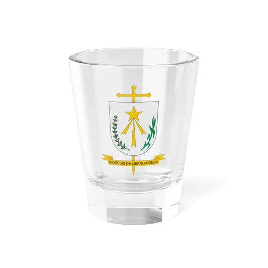 Escudo de la Diócesis de Líbano-Honda (Colombia) (Coat of Arms) Shot Glass 1.5oz 1.5oz - Go Mug Yourself