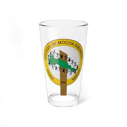 Escudo de la Diócesis de Mocoa-Sibundoy (Colombia) (Coat of Arms) Pint Glass 16oz 16oz - Go Mug Yourself