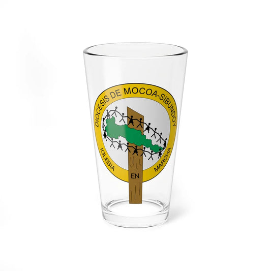 Escudo de la Diócesis de Mocoa-Sibundoy (Colombia) (Coat of Arms) Pint Glass 16oz 16oz - Go Mug Yourself