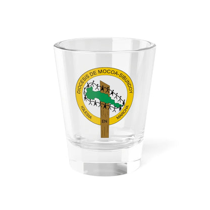 Escudo de la Diócesis de Mocoa-Sibundoy (Colombia) (Coat of Arms) Shot Glass 1.5oz 1.5oz - Go Mug Yourself