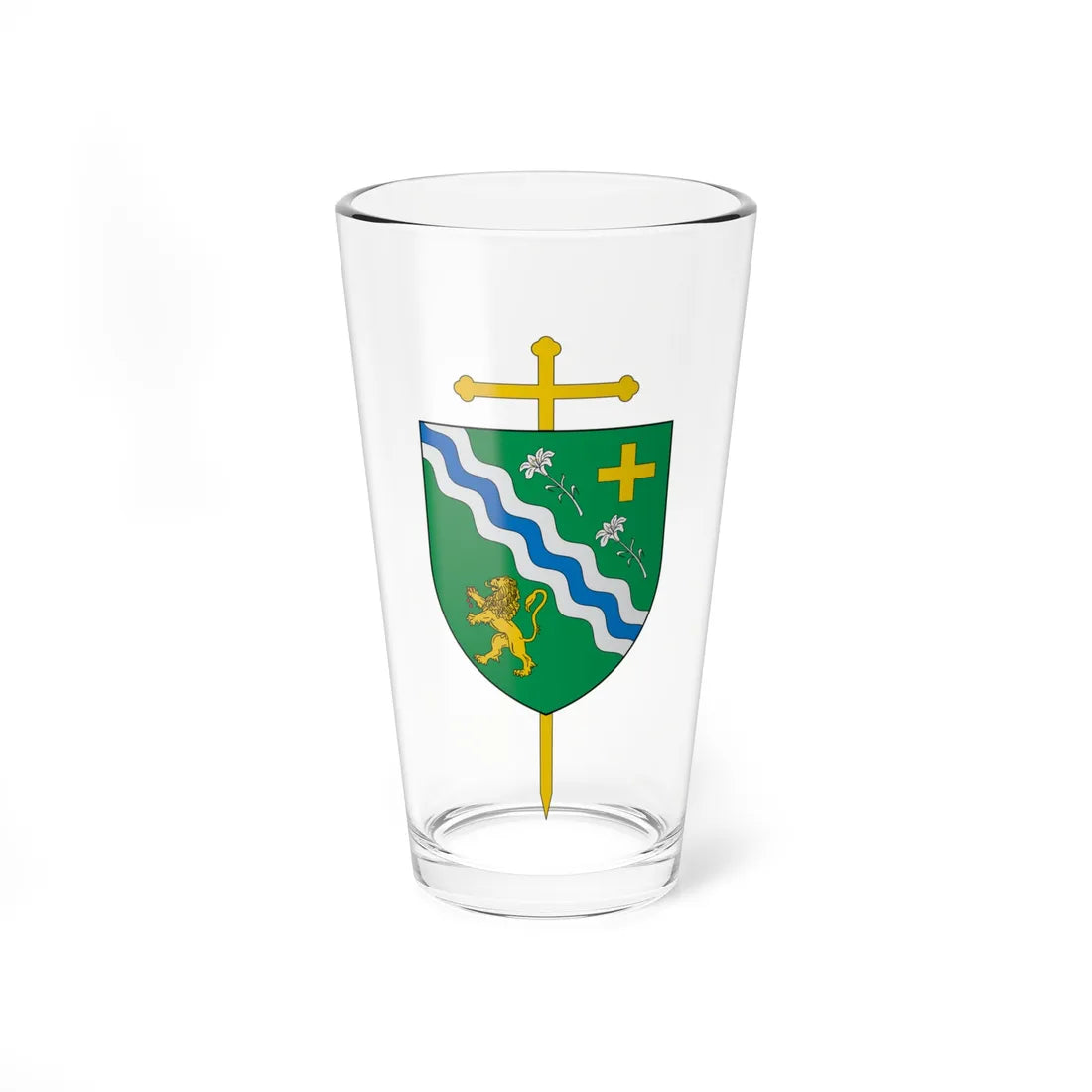Escudo de la Diócesis de Montería (Colombia) (Coat of Arms) Pint Glass 16oz 16oz - Go Mug Yourself