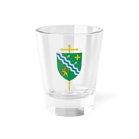 Escudo de la Diócesis de Montería (Colombia) (Coat of Arms) Shot Glass 1.5oz 1.5oz - Go Mug Yourself