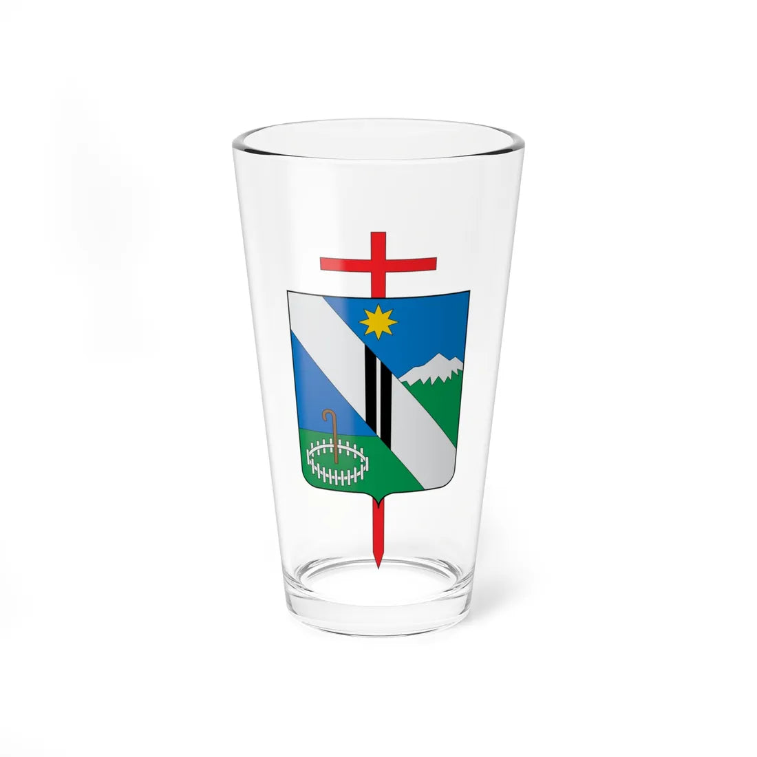 Escudo de la Diócesis de Neiva (Colombia) (Coat of Arms) Pint Glass 16oz 16oz - Go Mug Yourself