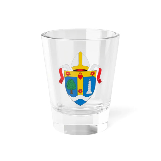 Escudo de la Diócesis de Ocaña (Colombia) (Coat of Arms) Shot Glass 1.5oz 1.5oz - Go Mug Yourself