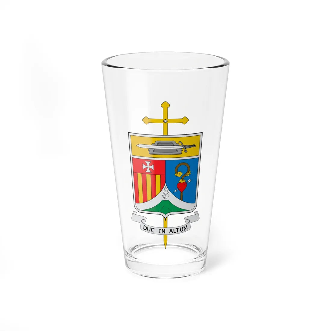 Escudo de la Diócesis de Pasto (Colombia) (Coat of Arms) Pint Glass 16oz 16oz - Go Mug Yourself