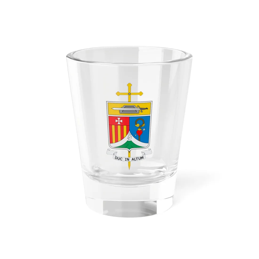 Escudo de la Diócesis de Pasto (Colombia) (Coat of Arms) Shot Glass 1.5oz 1.5oz - Go Mug Yourself
