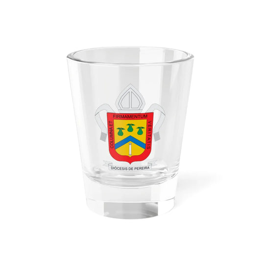 Escudo de la Diócesis de Pereira (Colombia) (Coat of Arms) Shot Glass 1.5oz 1.5oz - Go Mug Yourself
