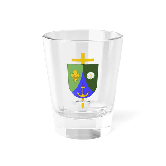 Escudo de la Diócesis de San José del Guaviare (Colombia) (Coat of Arms) Shot Glass 1.5oz 1.5oz - Go Mug Yourself