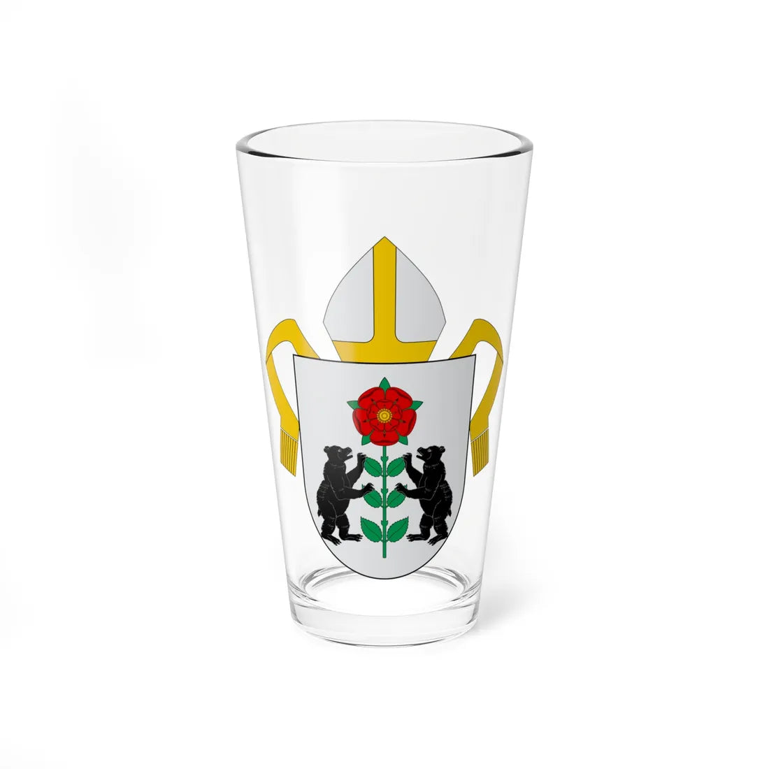 Escudo de la Diócesis de Santa Rosa de Osos (Colombia) (Coat of Arms) Pint Glass 16oz 16oz - Go Mug Yourself