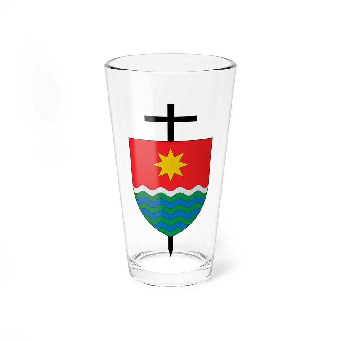Escudo de la Diócesis de Sincelejo (Colombia) (Coat of Arms) Pint Glass 16oz 16oz - Go Mug Yourself