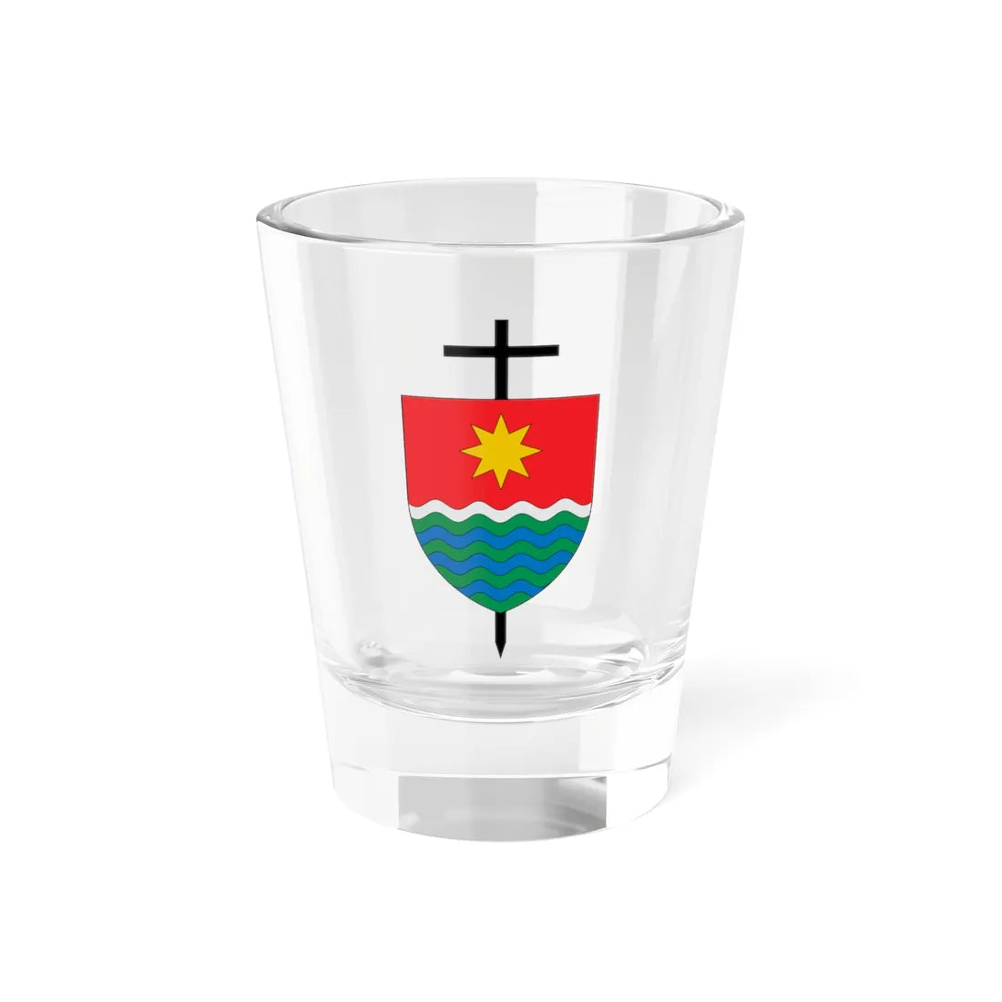 Escudo de la Diócesis de Sincelejo (Colombia) (Coat of Arms) Shot Glass 1.5oz 1.5oz - Go Mug Yourself