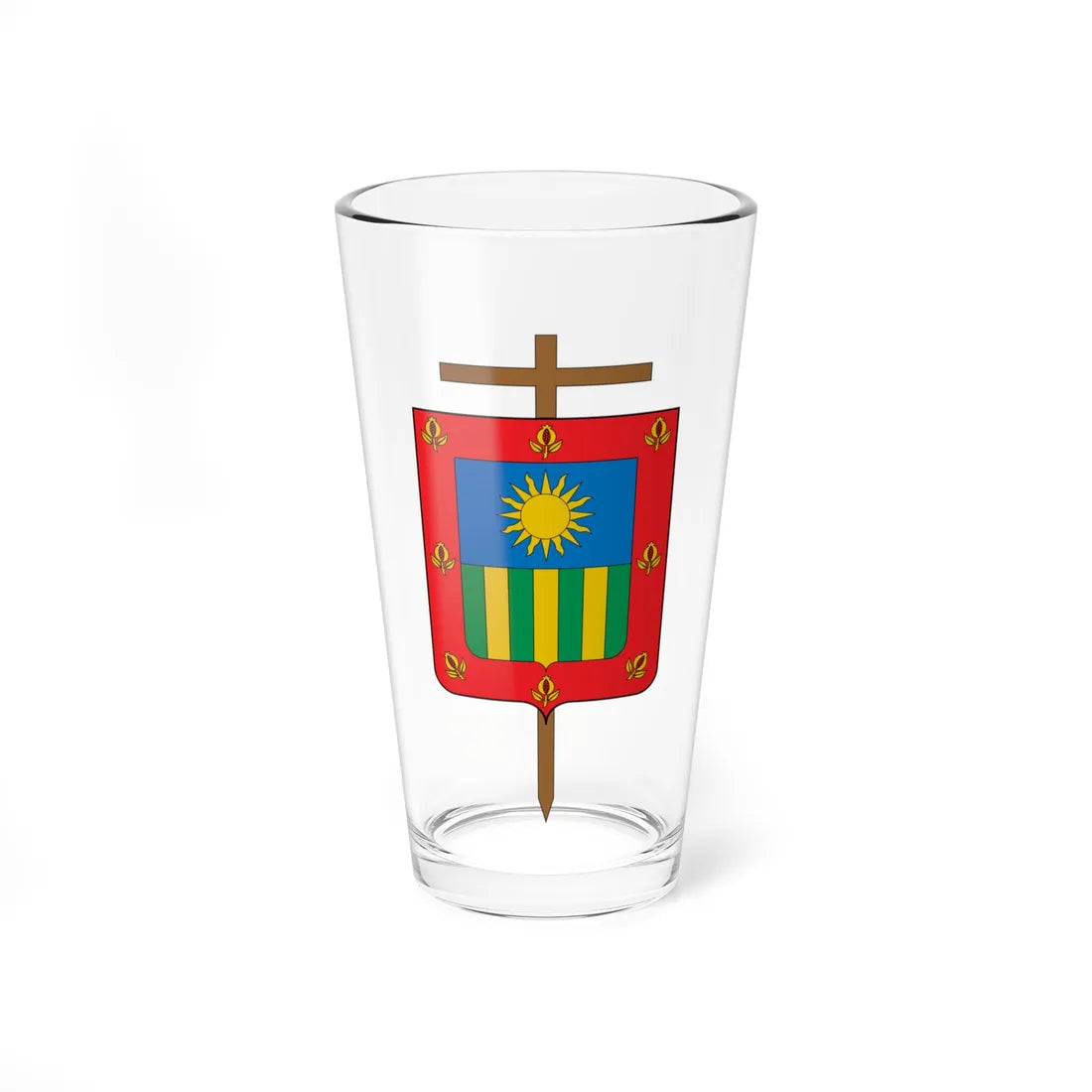 Escudo de la Diócesis de Soacha (Colombia) (Coat of Arms) Pint Glass 16oz 16oz - Go Mug Yourself