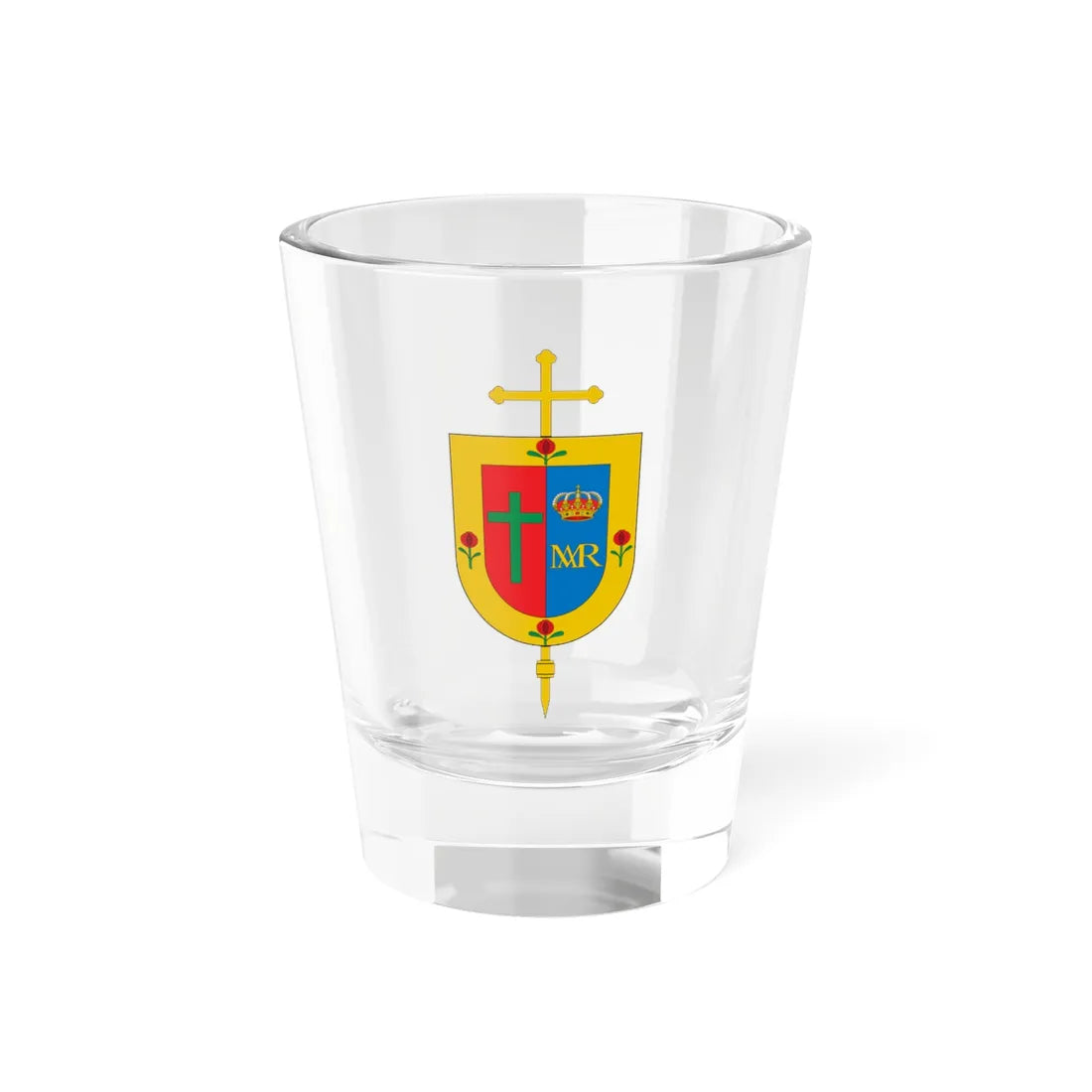 Escudo de la Diócesis de Socorro y San Gil (Colombia) (Coat of Arms) Shot Glass 1.5oz 1.5oz - Go Mug Yourself