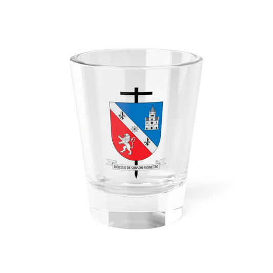 Escudo de la Diócesis de Sonsón-Rionegro (Colombia) (Coat of Arms) Shot Glass 1.5oz 1.5oz - Go Mug Yourself
