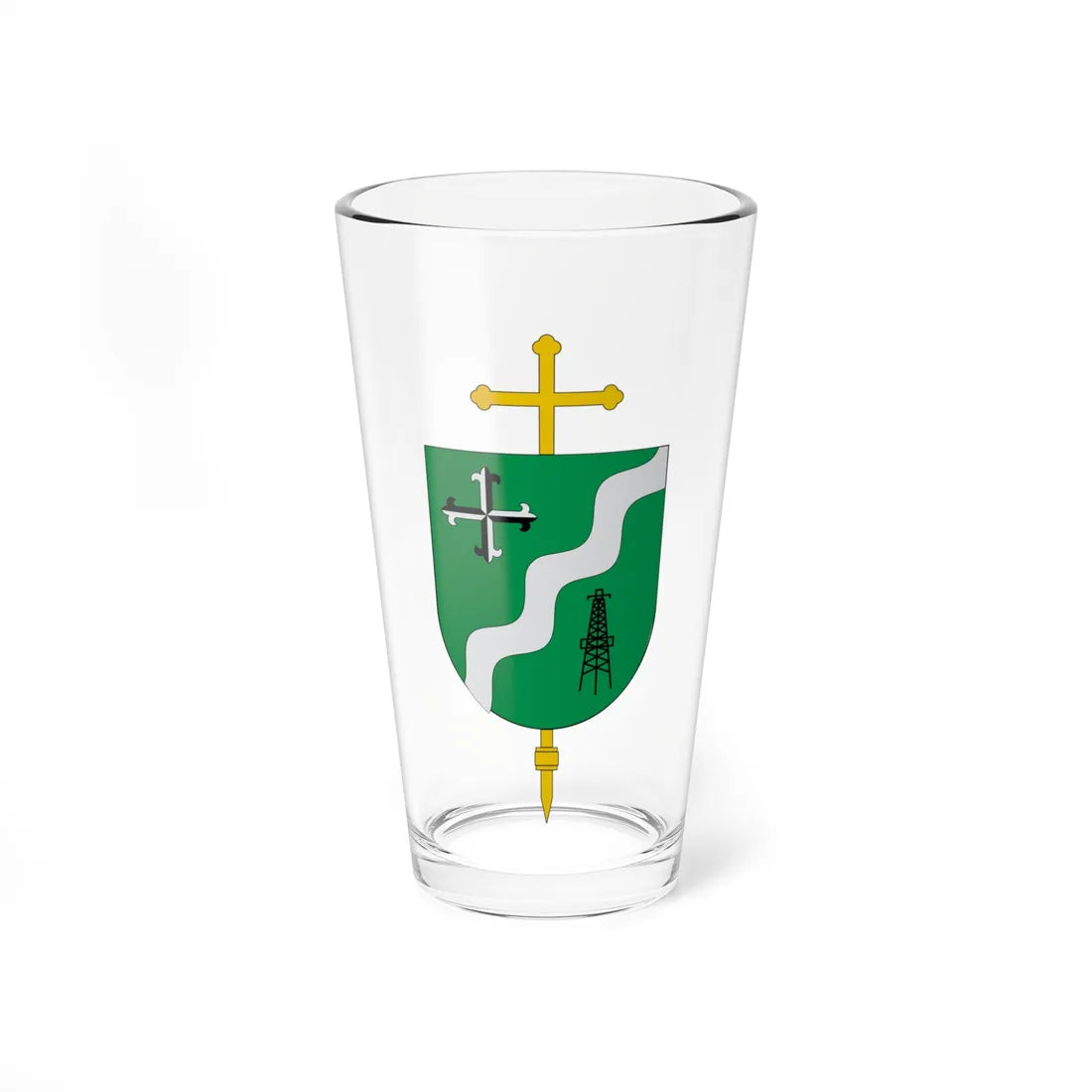 Escudo de la Diócesis de Tibú (Colombia) (Coat of Arms) Pint Glass 16oz 16oz - Go Mug Yourself