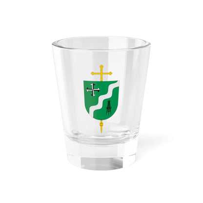 Escudo de la Diócesis de Tibú (Colombia) (Coat of Arms) Shot Glass 1.5oz 1.5oz - Go Mug Yourself