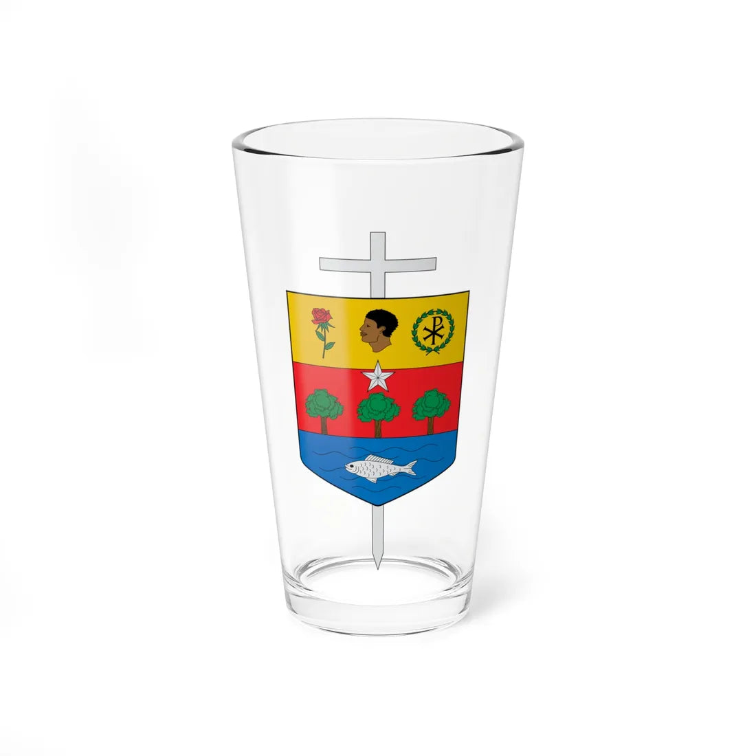 Escudo de la Diócesis de Tumaco (Colombia) (Coat of Arms) Pint Glass 16oz 16oz - Go Mug Yourself