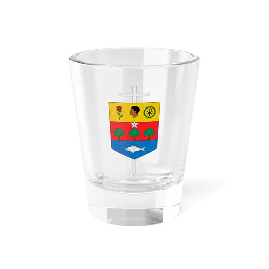 Escudo de la Diócesis de Tumaco (Colombia) (Coat of Arms) Shot Glass 1.5oz 1.5oz - Go Mug Yourself