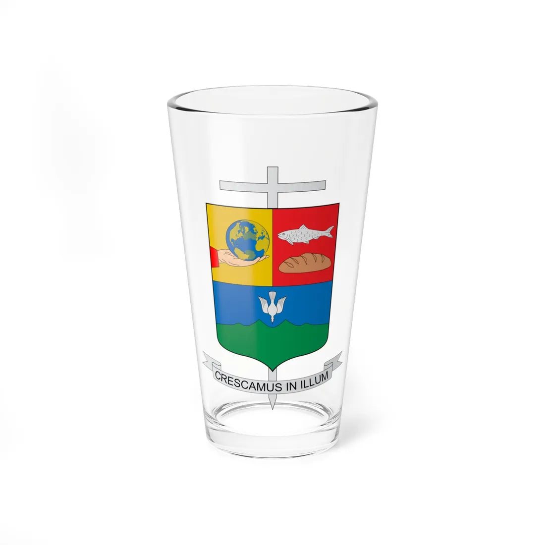 Escudo de la Diócesis de Yopal (Colombia) (Coat of Arms) Pint Glass 16oz 16oz - Go Mug Yourself