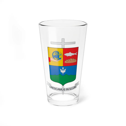 Escudo de la Diócesis de Yopal (Colombia) (Coat of Arms) Pint Glass 16oz 16oz - Go Mug Yourself
