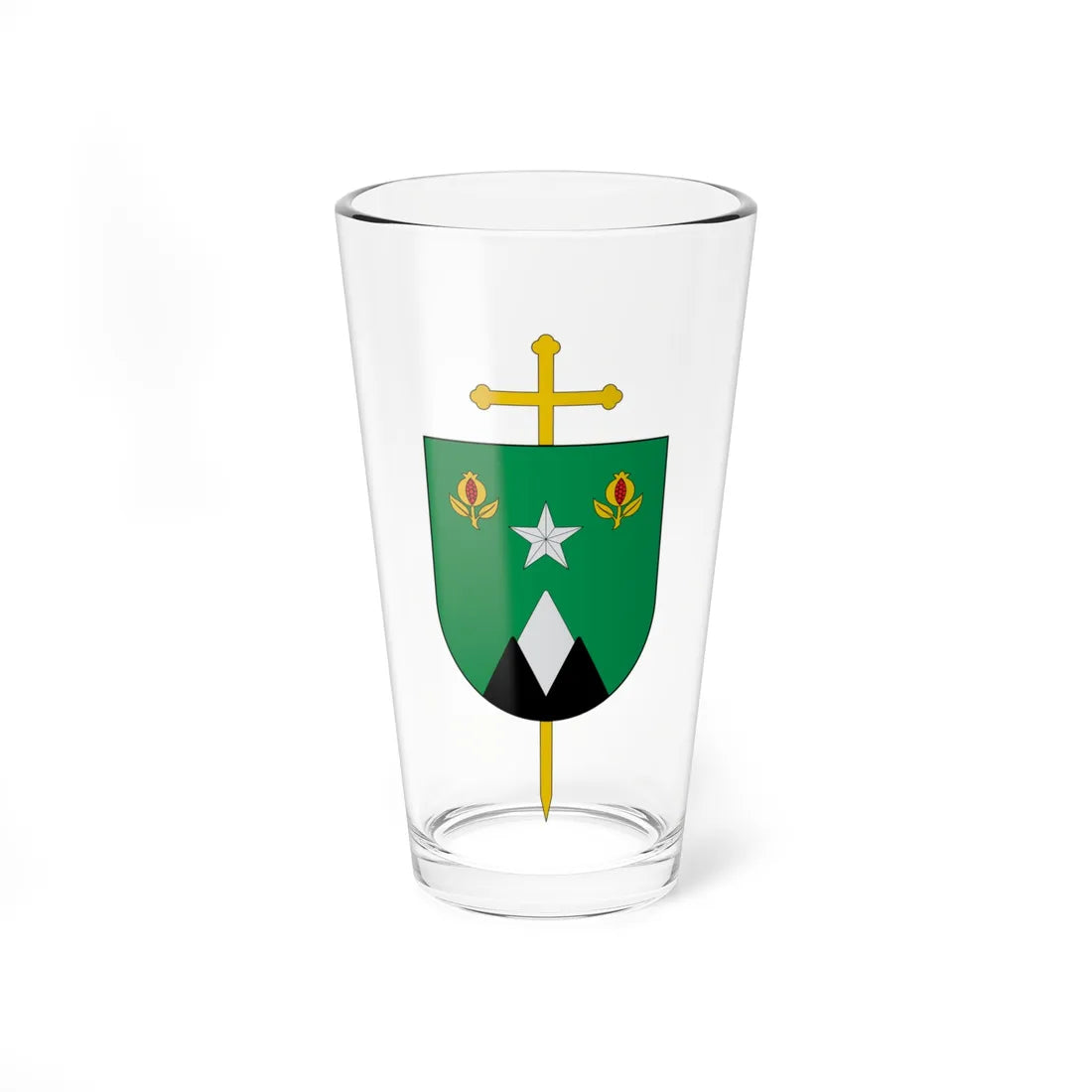 Escudo de la Diócesis de Zipaquirá (Colombia) (Coat of Arms) Pint Glass 16oz 16oz - Go Mug Yourself