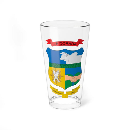 Escudo de La Dorada Caldas (Colombia) (Coat of Arms) Pint Glass 16oz 16oz - Go Mug Yourself