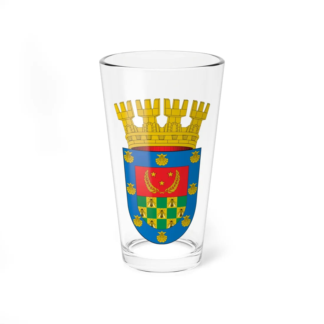 Escudo de La Granja Chile (Chile) (Coat of Arms) Pint Glass 16oz 16oz - Go Mug Yourself